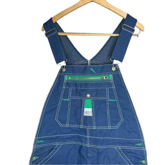 Vintage Liberty Men's Rigid Denim Bib Overalls 36 FLAW Grunge Normcore - Picture 5 of 14